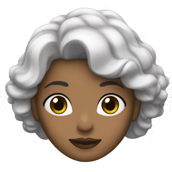 Una reina piel blanca y cabello suelto y negro  emoji