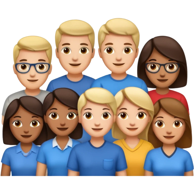 Software Engineering team (multi sex and ethnicity, relax) emoji