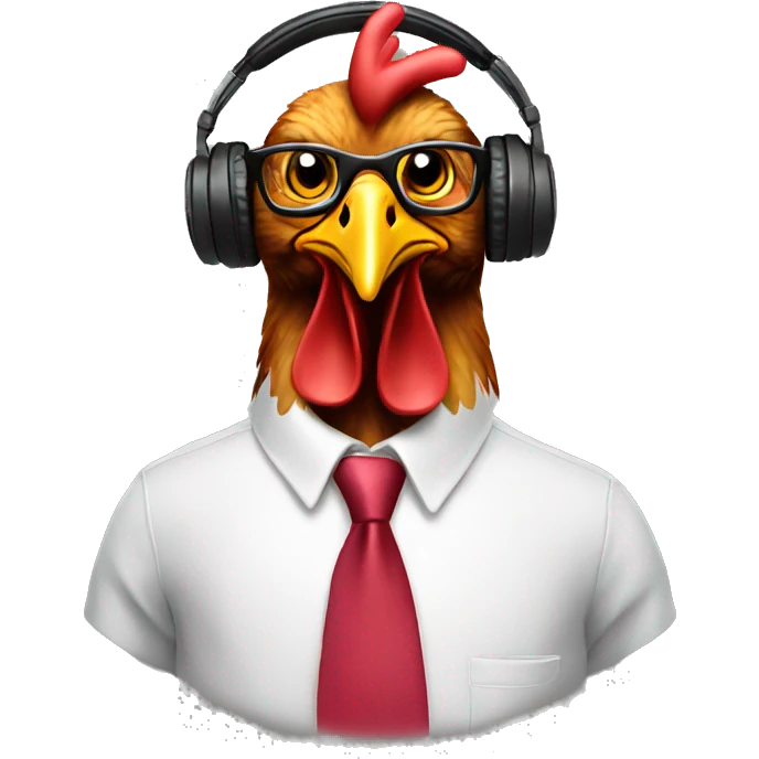 Chicken dj emoji