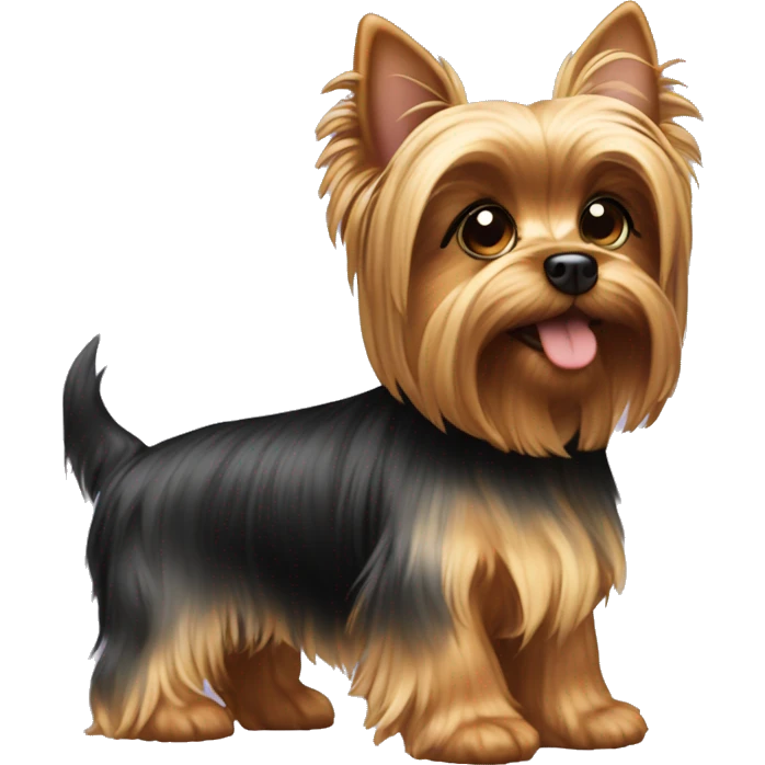 Light Yorkie with big ears emoji