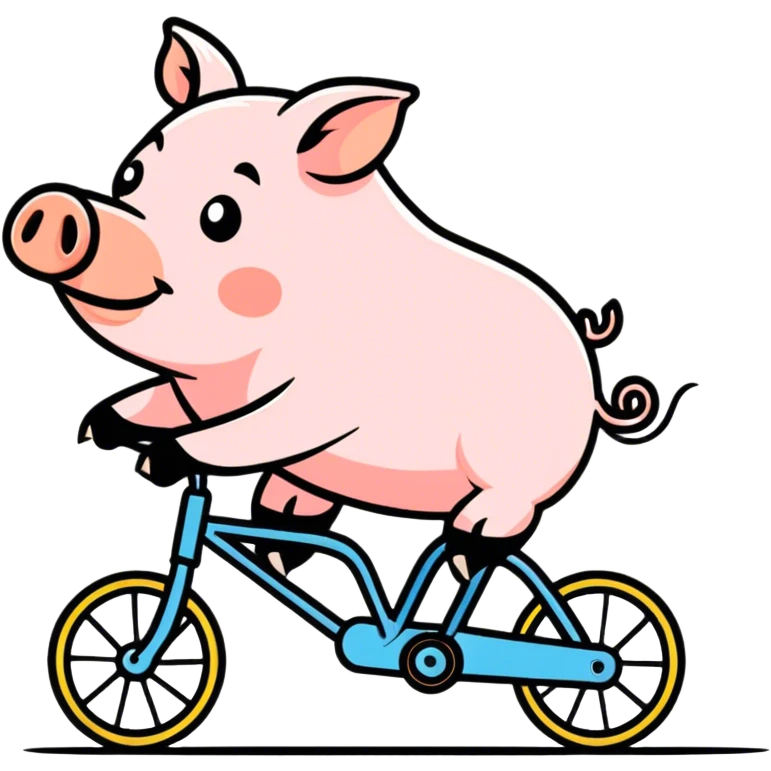 Pig riding bycycle emoji