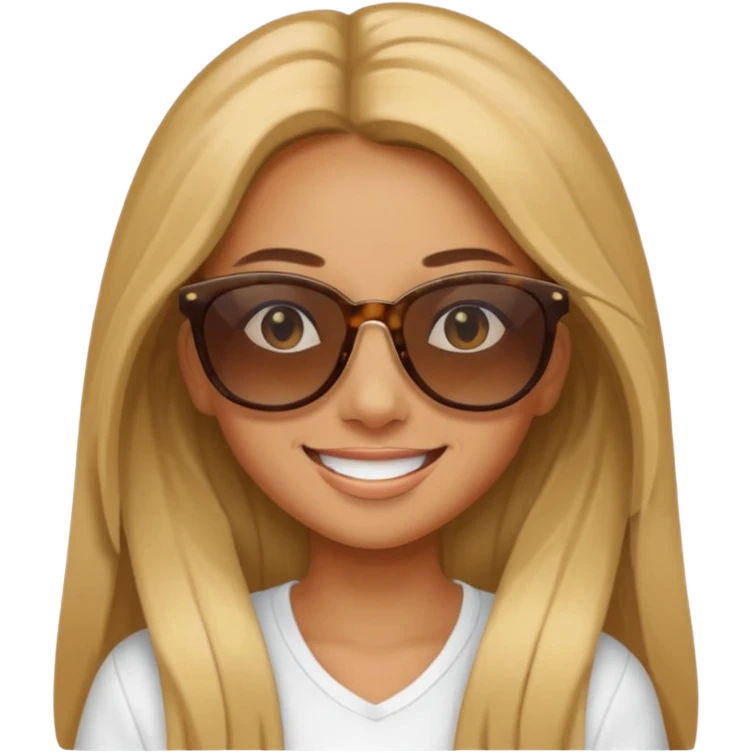 girl with sunglasses above her head emoji