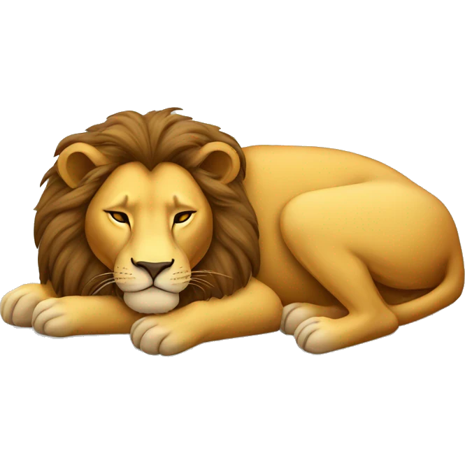 Lion and lioness sleeping emoji