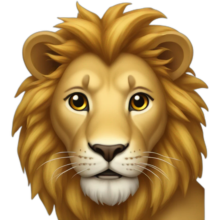 Lion sur lapon emoji