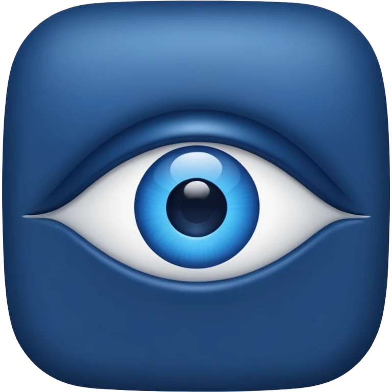 eye symbol, dark blue, minimal emoji