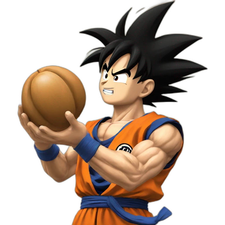 goku holding nuts emoji