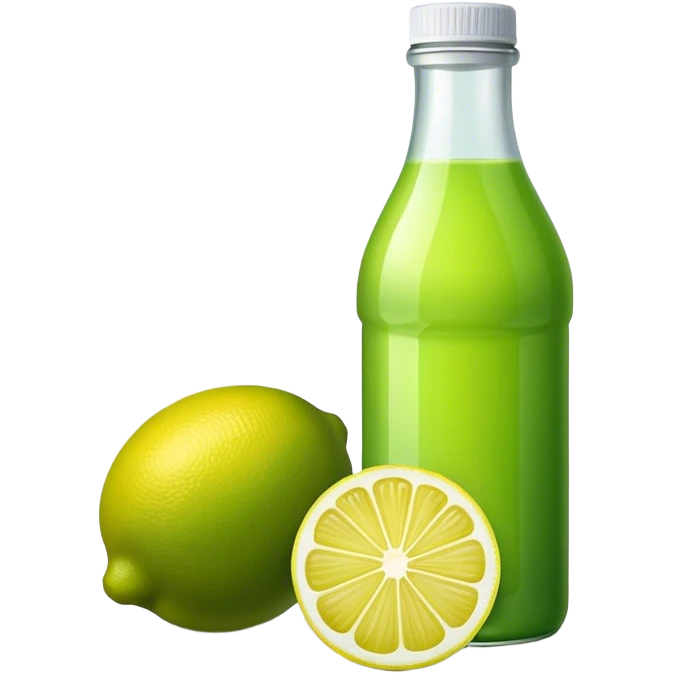 Bottle green lemon juice emoji