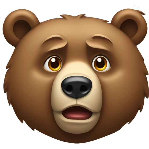 Bear looking confused  emoji