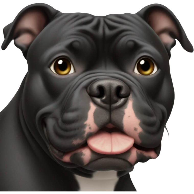 Black american bully with blunt emoji
