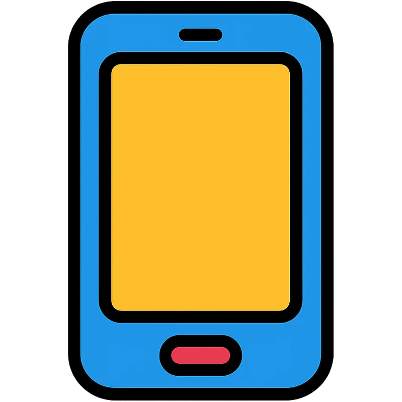 modern look mobile phone 3D icon style emoji