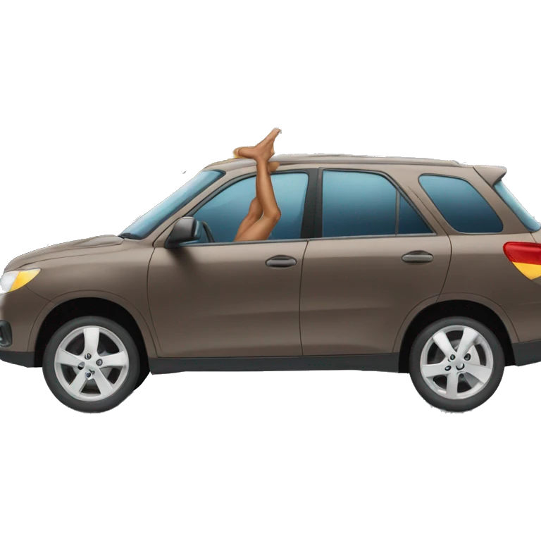 Person rolling over car emoji