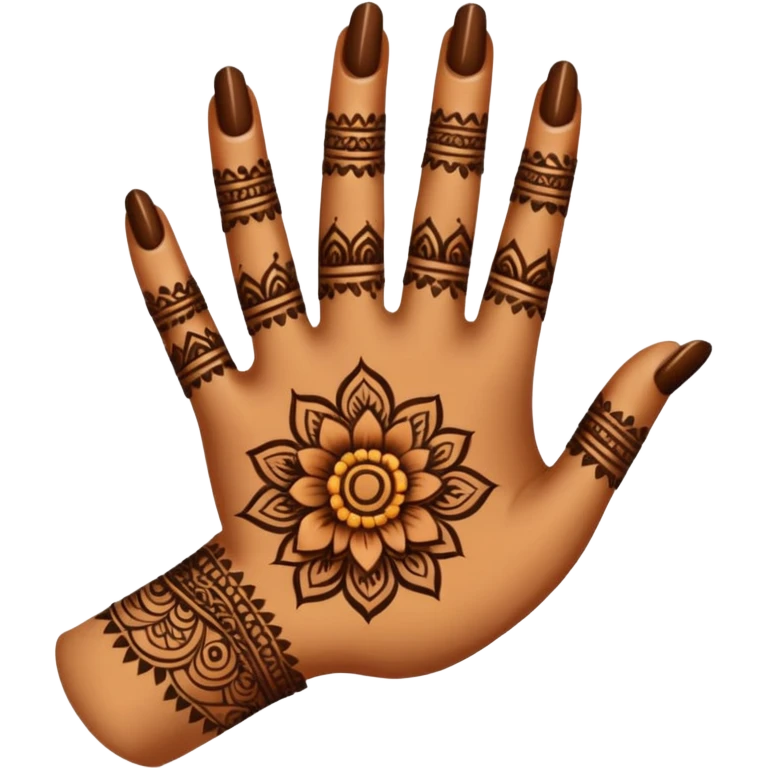 Mehndi hand emoji