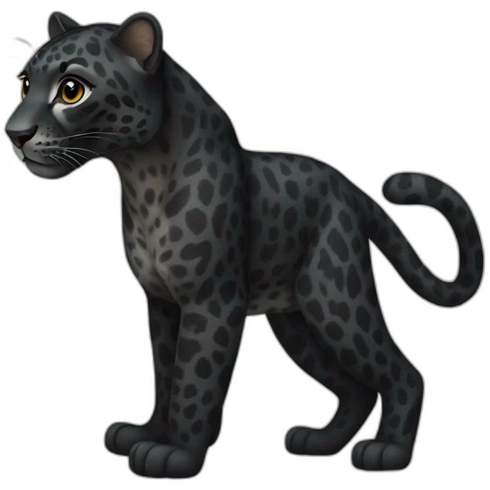 melanistic leopard emoji