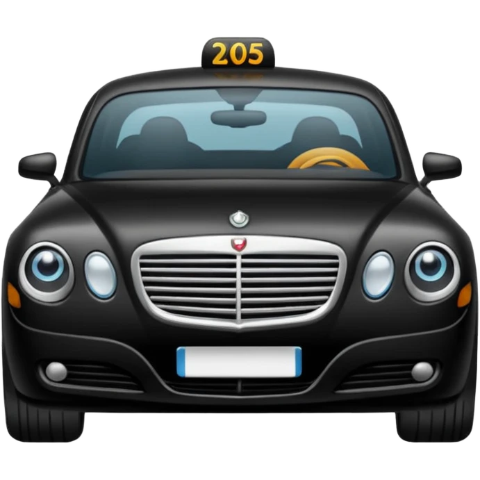 Crée-moi une voiture noire, berline, très classe La voiture  en long 2025classe S que d’un côté  emoji