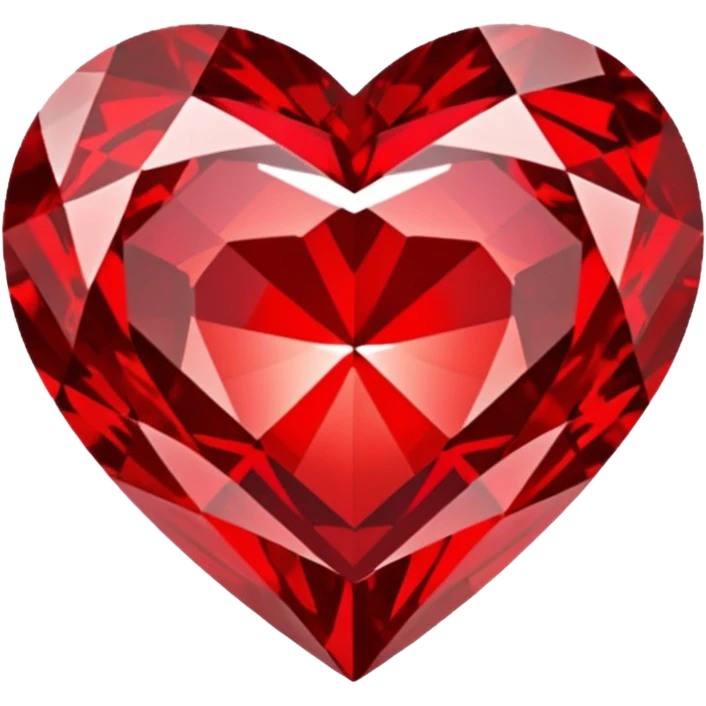 red diamond in the shape of a heart emoji