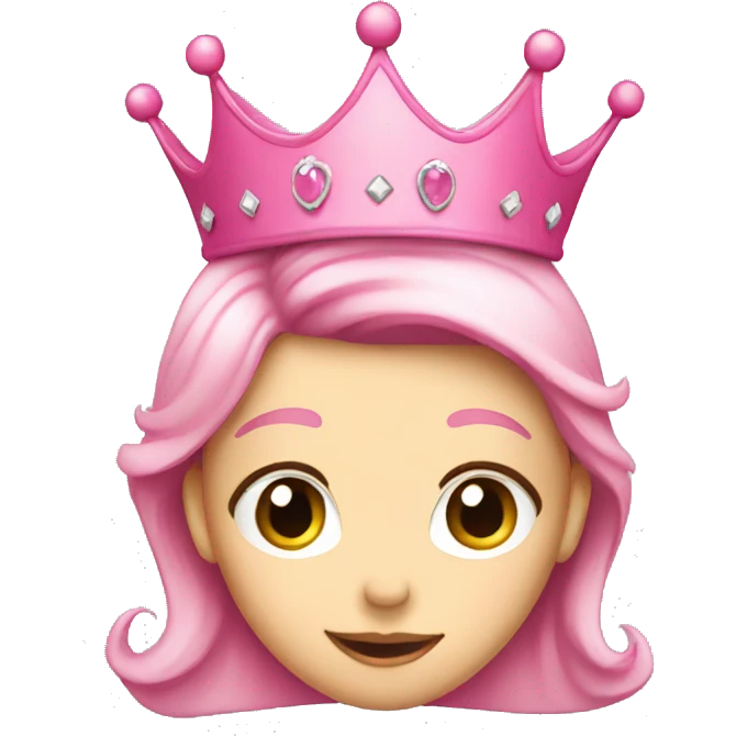 Pink princess crown  emoji