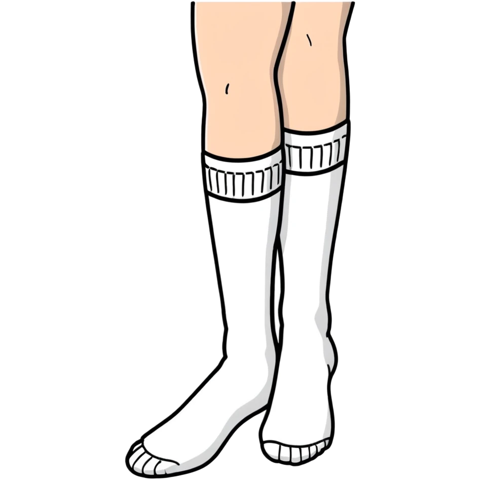 woman's feet wearing white crew socks viewed from directly underneath showing soles emoji