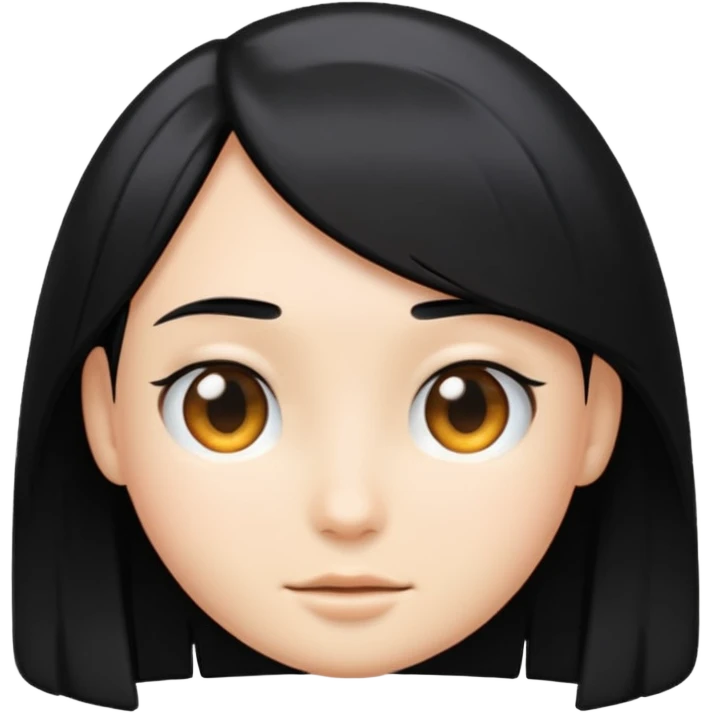 black hair emoji