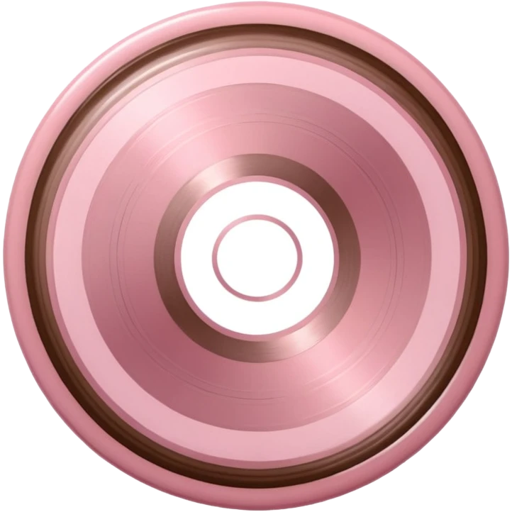 Vintage rococo pale pink vinyl record emoji