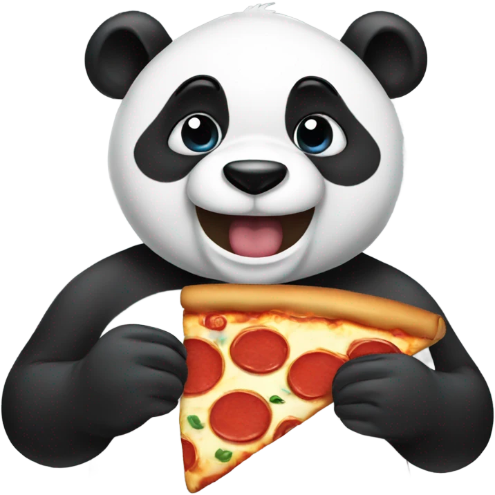 Panda Eating Pizza  emoji