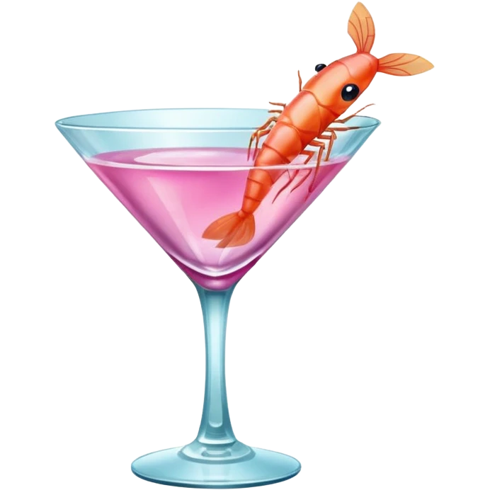 mini shrimp in martini glass emoji