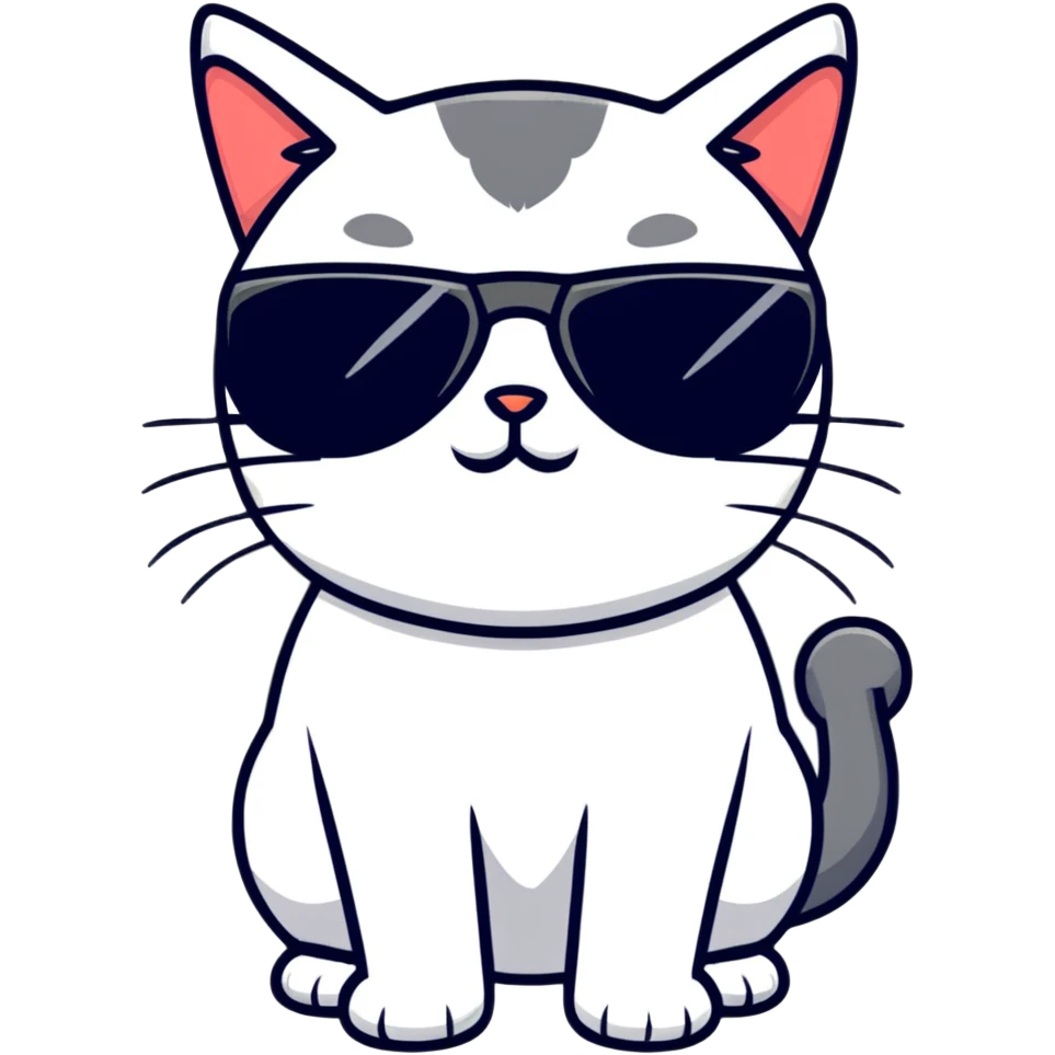 Cat with sunglasses emoji