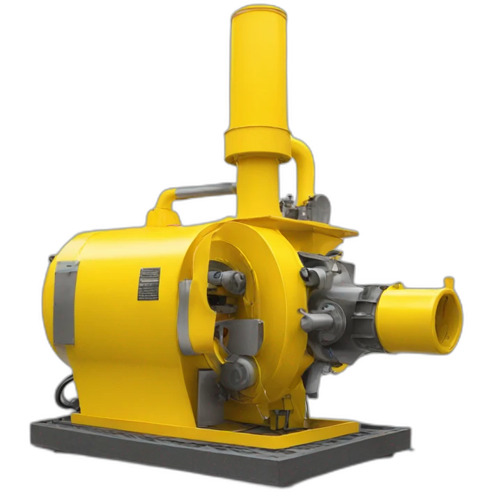 Yellow blowing machine front view emoji