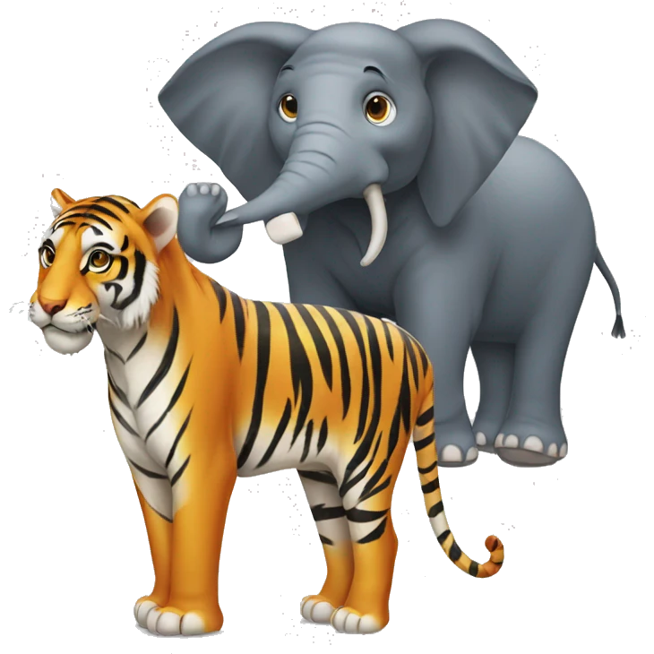 Tiger elephant emoji