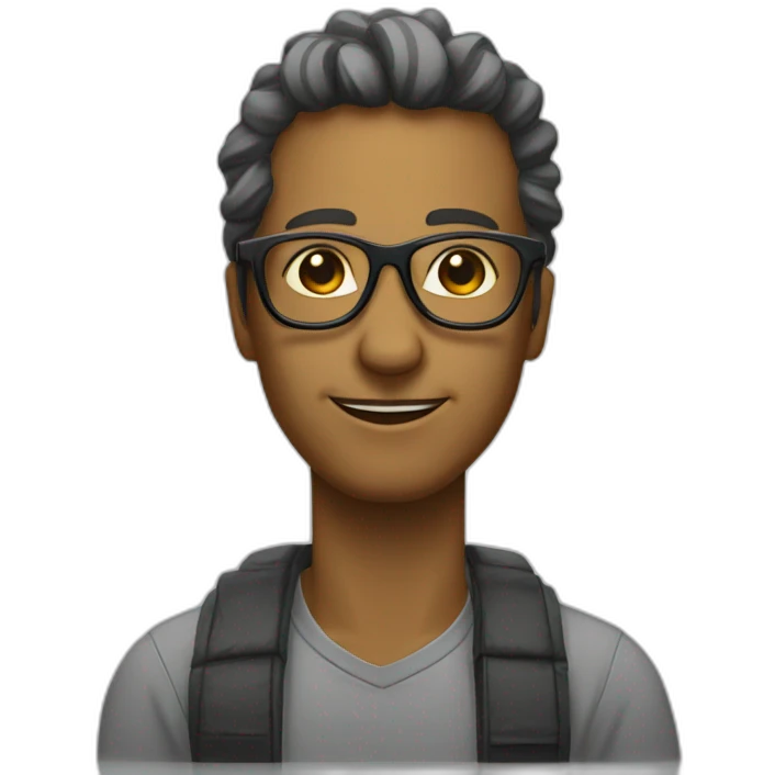 Kovtunec with glasses emoji