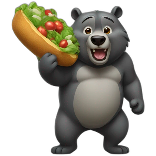 baloo eating moogli emoji