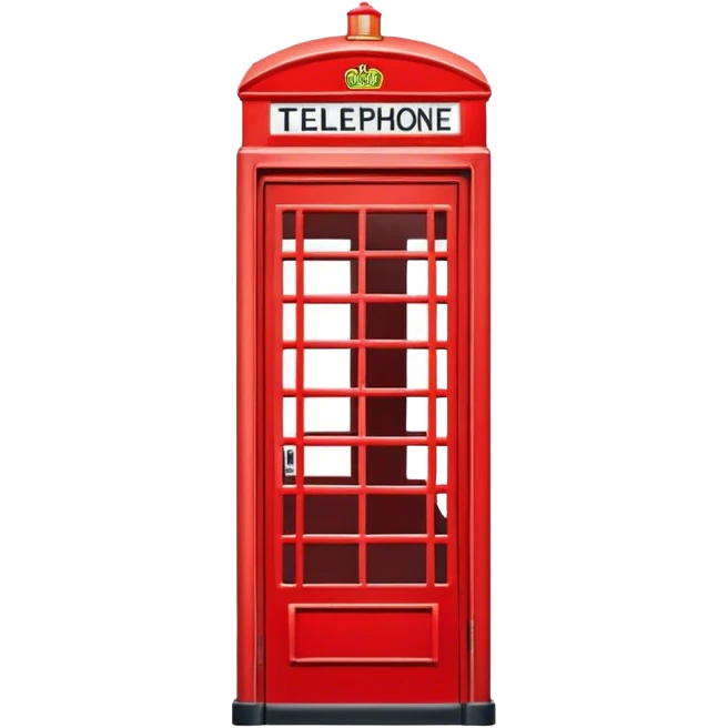 A red phone booth  emoji
