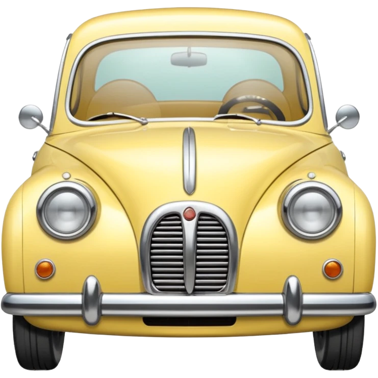 light yellow small retro car front emoji