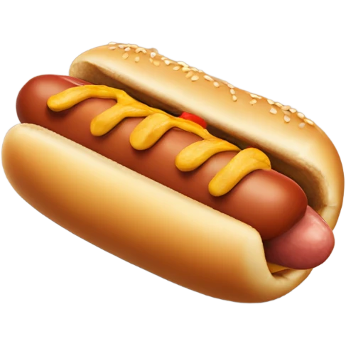 a hotdog with a face eating a hotdog emoji