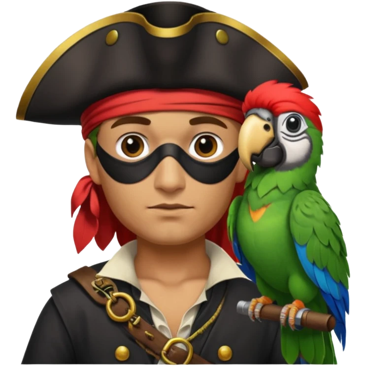 pirate and parrot emoji