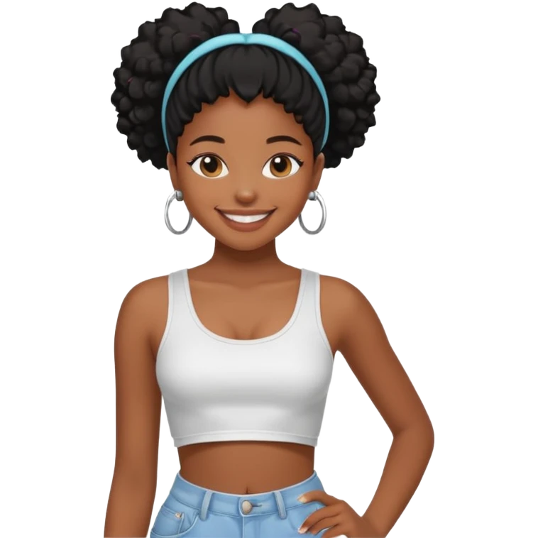 Y2K black girl emoji