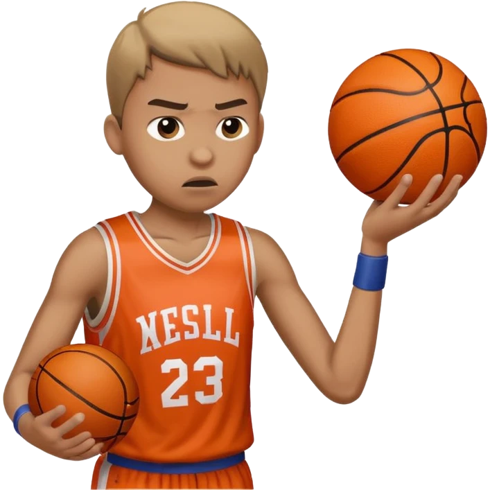 a person shooting a basketball and missing emoji