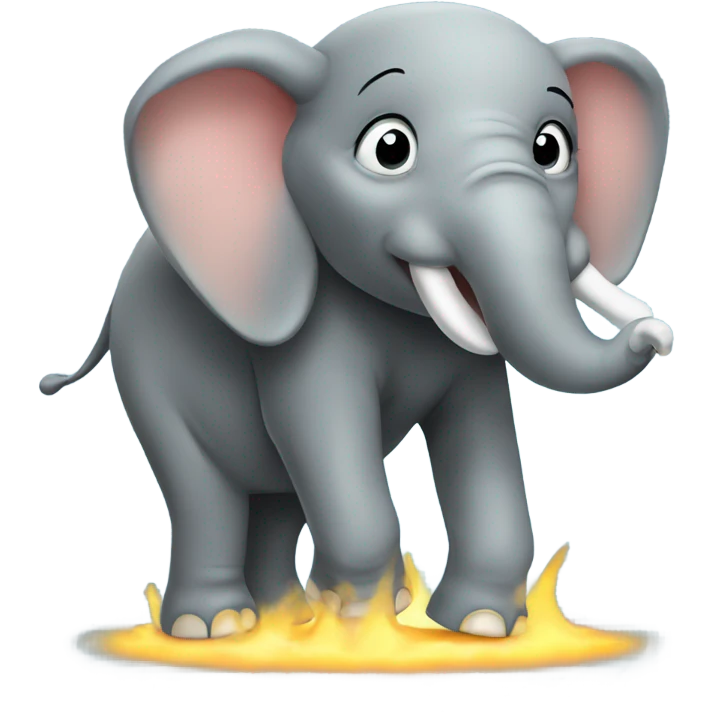 Elephant farting emoji