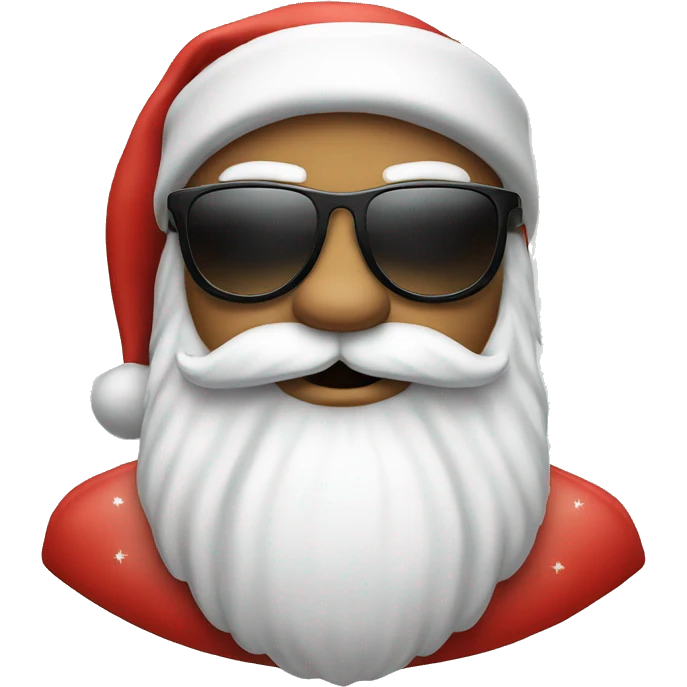 Cool santa claus with sunglasses emoji