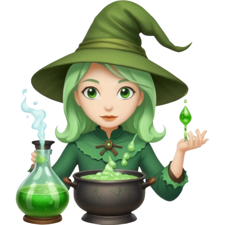 green witch cooking potion emoji