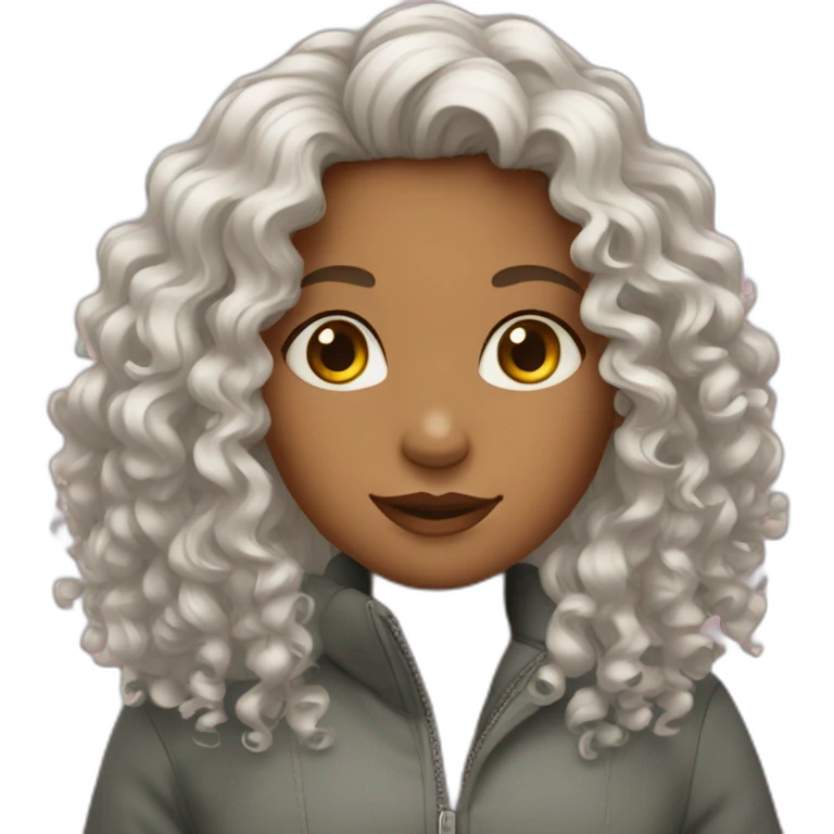 girl with curly hair emoji