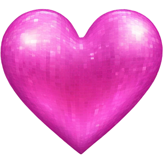 Pink disco heart emoji
