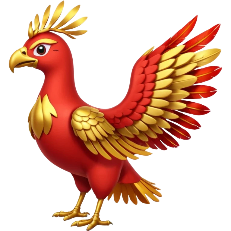 Pokemon red and green legendary Ho-Oh emoji