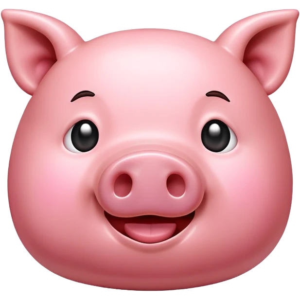kawaii pig EMOJI made of SPAM MEAT emoji