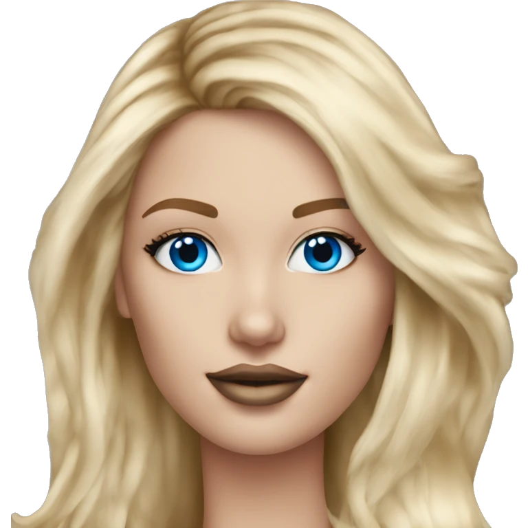 Realistic victoria secret model blonde blue eyes  emoji