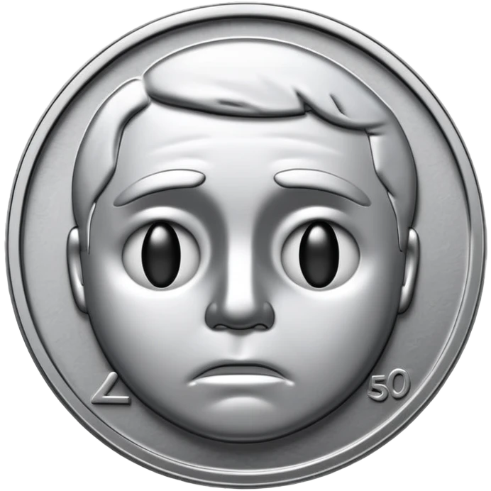 25 cent sus silver sad face art emoji