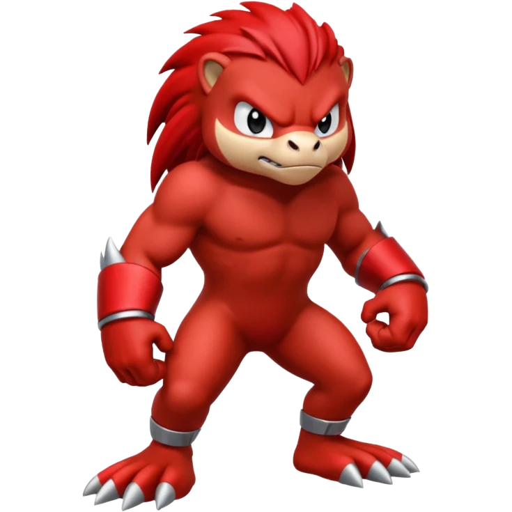 Sonic the hedgehogs friend knuckles a red animal  emoji