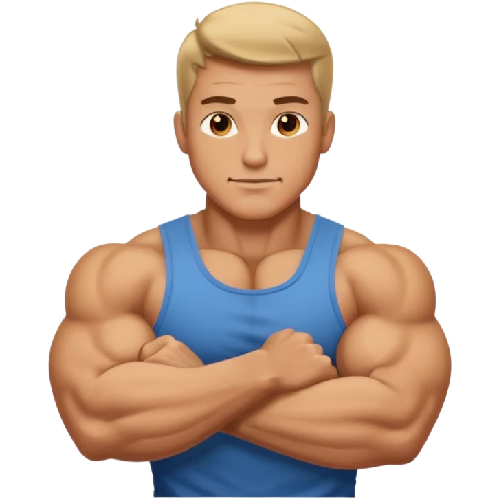 man flexing biceps emoji