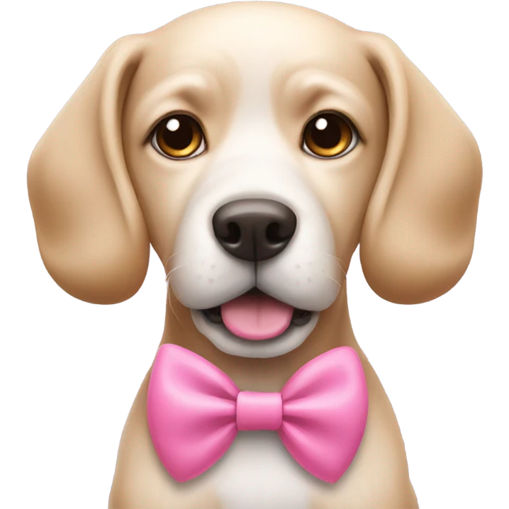 dog with pink bow emoji