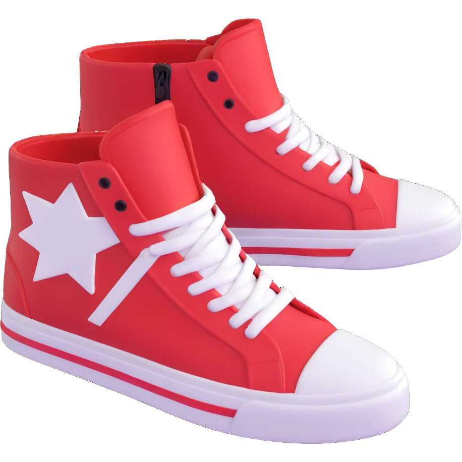red and white Sonic the Hedgehog shoes emoji