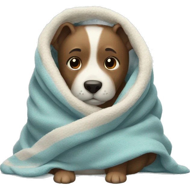 Cozy animal in blanket emoji